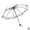 black, variant on Folding Umbrella for Women, Manual Compact Sun Rain Umbrella, 8 Ribs, Floral Print