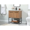 thumbnail image 2 of 30 inch single bathroom vanity in walnut brown, 2 of 8
