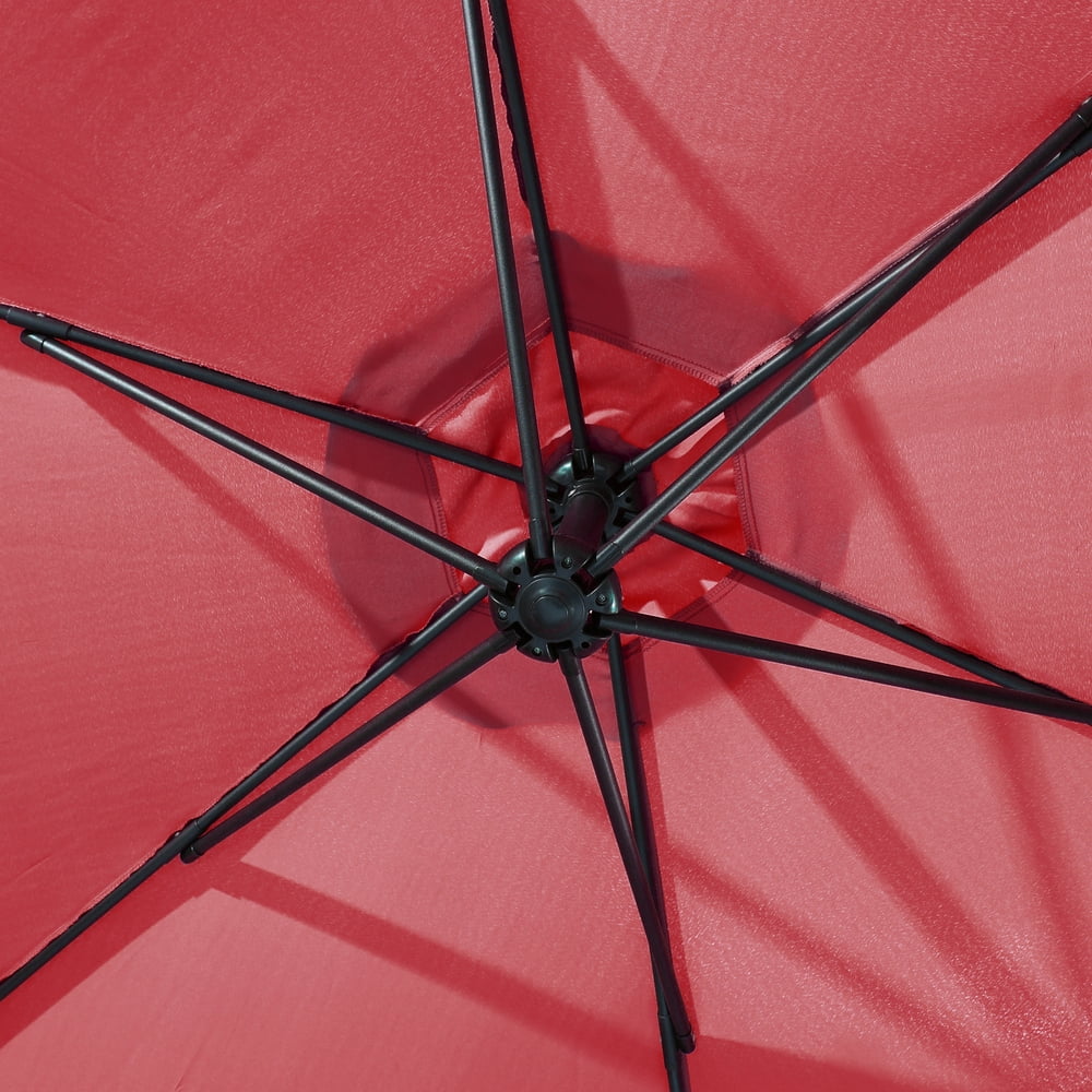 Kepooman 10 FT Cantilever Patio Umbrella, Deluxe Heavy Duty Outdoor Offset Hanging Umbrellas Without Base for Market, Pool, Garden, and Outdoor Life, Wine Red Kepooman 10 FT Cantilever Patio Umbrella, Deluxe Heavy Duty Outdoor Offset Hanging Umbrellas Without Base for Market, Pool, Garden, and Outdoor Life, Wine Red