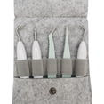thumbnail image 5 of Craft Vinyl Weeding Tools, KingFinger Basic Tools Weeder Tweezers Kit with Felt Bag, 5pcs Mint, 5 of 6