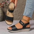 thumbnail image 5 of THDHVS Flat Sandals for Women,Sandals Women,Fashion Casual Retro One-Strap Spring and Summer Breathable and Comfortable Flat Sandals Black 8.5, 5 of 5