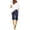 Dark Blue, variant on Likimi Womens Shorts With Pocket Elastic High Waist Solid Color Comfortable Summer Shorts Mint Green Size Xl