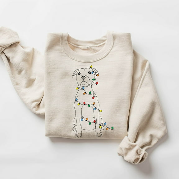 Christmas Dog Sweatshirt, Dog Owner Christmas Gift, Pitbull Christmas T-shirt, Pitbull Mom Gift, Christmas Crewneck, Holiday Xmas Tee