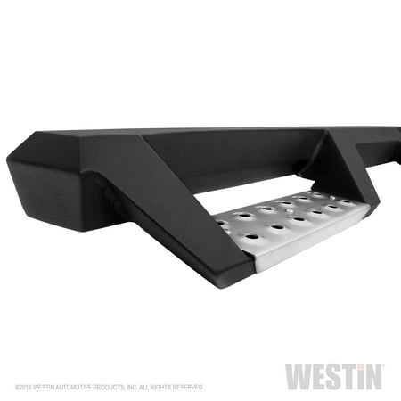 Westin Textured Black HDX Stainless Drop Nerf Step Bars Wrangler JL Unlimited 4dr 2018-2019