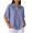 Purple, variant on Yyuenw Women Lapel Collar Half Button Waffle Knit Drop Shoulder Short Sleeve Polo Solid Color Top for Casual Daily