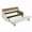 Beige#1, variant on Twin Size Sleeper Sofa, Twin Size Daybed with Twin Size Trundle Upholstered Tufted Sofa Bed, with Button on Back and Copper Nail on Waved Shape Arms, Beige (80.5"x41"x30.5"), Beige Sofa Beds