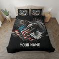 thumbnail image 2 of Lotusprinthandmade Personalized Patriotic America Flag Eagle Bedding Set, Multicolor, 68x88, 2 of 3