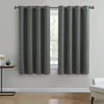 thumbnail image 3 of (2 pack) Better Homes & Gardens Woven Textured Grommet Blackout Curtain Panel, 1-Piece, Gray, 50" W x 63" L, 3 of 7