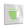 thumbnail image 2 of Caffeinating Green Stripes Coffee Cup 12 x 12 Glass Wall Hanging Sign, 2 of 4