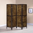 thumbnail image 2 of Deepika 4-Panel Room Divider Folding Screen Rustic Nutmeg, 2 of 8
