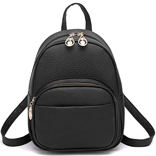 Barsine Teen Girl Small Bag PU Leather Multiple Zipper Pockets 