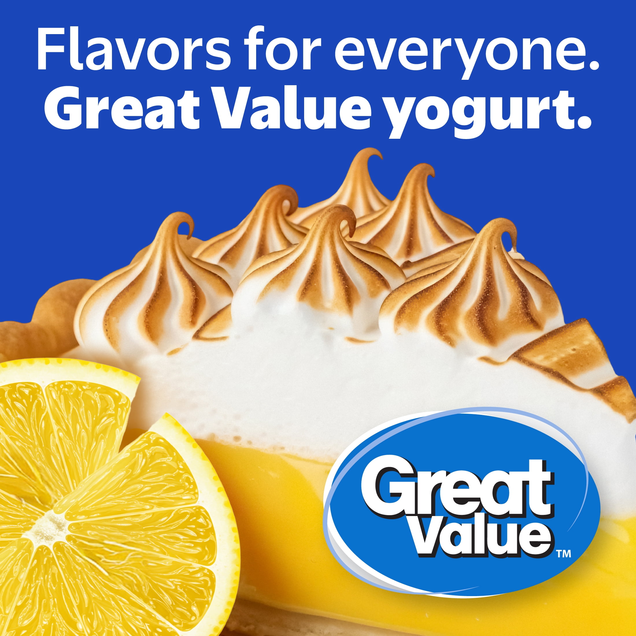 Great Value Lemon Meringue Pie Greek Yogurt, 5.3 oz Individual Cup