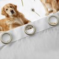 thumbnail image 4 of Homewish Golden Retriever Dog Blackout Curtains,Cartoon Animal Curtains Pack of 2 (42x84 Each),White,Dandelion Flower Decor, 4 of 6