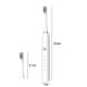thumbnail image 3 of Cepillo de dientes eléctrico con 8 cabezales | 5 modos de limpieza y temporizador inteligente | 3700 pulsaciones/min, resistencia al agua IPX65, batería de 30 días | Recargable por USB para adultos,, 3 of 7