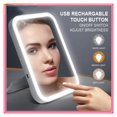 thumbnail image 2 of LED Makeup Mirror Touch Screen 3 Light Portable Standing Folding Vanity Mirroir 5X Magnifying Compect Cosmetics Mirror ,Widely Use, 2 of 7