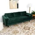 thumbnail image 6 of Minneapolis Mid Century Style Pet Friendly Velvet Living Room Sofa in Green, 6 of 6