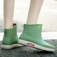 thumbnail image 4 of Rainshoes Women Short Tube Plush Thermal Water Shoes Waterproof Shoes Fashion Women Rain Boots, 4 of 4
