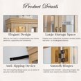 thumbnail image 3 of Eyisean 71" Lighted Curio Cabinet, Glass Display Cage with 6 Adjustable Shelves, Tempered Glass Doors, Light Bulb Included, Wine Bar Cabinet for Living Room Liquor Storage, 3 of 12