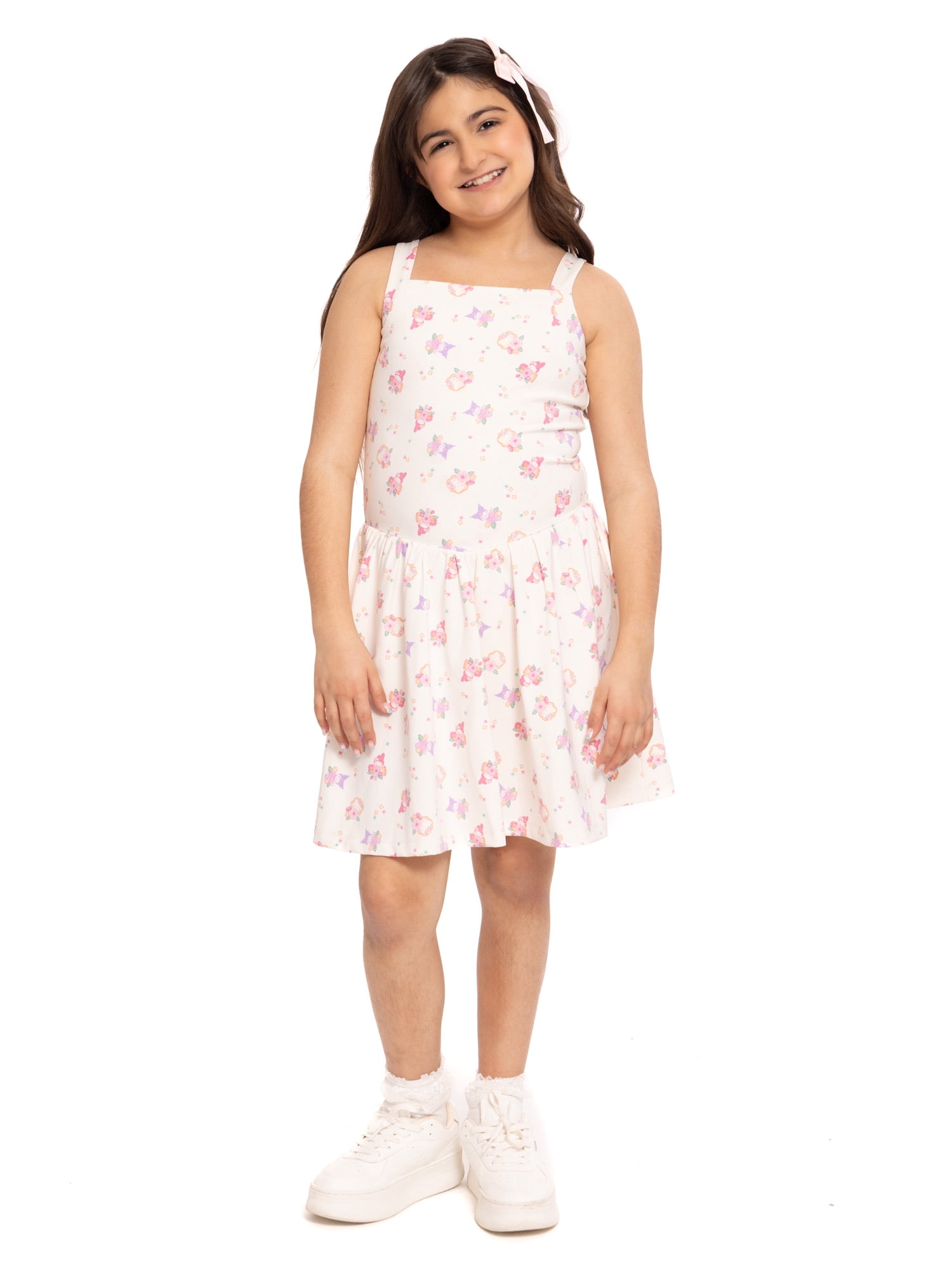 Hello Kitty and Friends Girls Active Sleeveless Dress with Built-In Shorts, Sizes 4-12