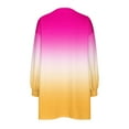 thumbnail image 6 of Bxsruta Blouse for Women, Womens Oversized Crewneck Sweatshirt Printed Long Sleeve Tunic Tops, Hot Pink L, 6 of 6