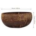 thumbnail image 5 of PBPBOX Coconut Pattern Salad Bowl for Home Use Coffee Color Synthetic Material Multipurpose, 5 of 5