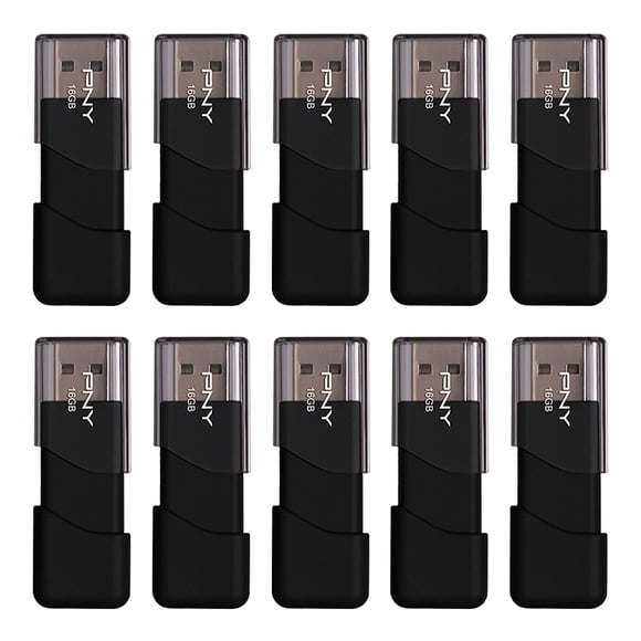 Unidad flash USB PNY Attaché 3 16 GB USB 2.0 negra x10
