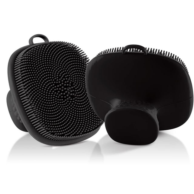 Scrubber facial VWMYQ de silicona para hombre, impermeable, paquete de 2