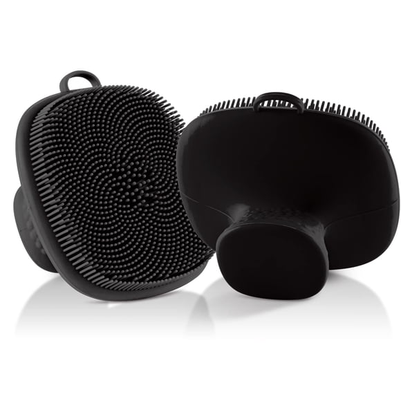 Scrubber facial VWMYQ de silicona para hombre, impermeable, paquete de 2