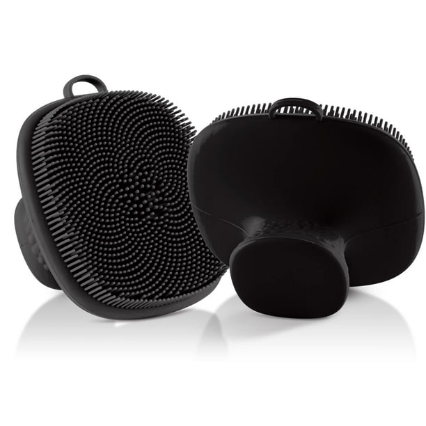 Scrubber facial VWMYQ de silicona para hombre, impermeable, paquete de 2
