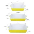 thumbnail image 3 of Ceramic Bakeware Set, of 3 Piece, Yellow Small, Medium & Large Pans, 3 of 5