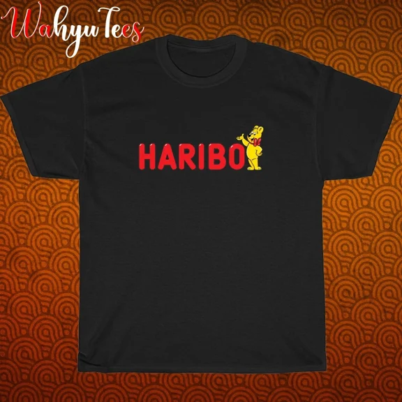 New HARIBO Gummy Bear Logo Black/Grey/Navy/White Size S-5XL Unisex T-Shirt
