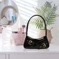 thumbnail image 1 of Bolso de hombro para mujer, bolso informal de piel sintética para citas, desplazamientos, trabajo, compras Negro, 1 of 10