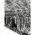 thumbnail image 5 of DARING DIVA Women's Elegant Stand Collar Business Plaid Tweed Blazer XS Black, 5 of 6