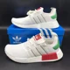 thumbnail image 2 of Ad-id-as Originals NMD R1 Athletic Shoes White Green Red HQ1434 Men’s Size 11.5, 2 of 6