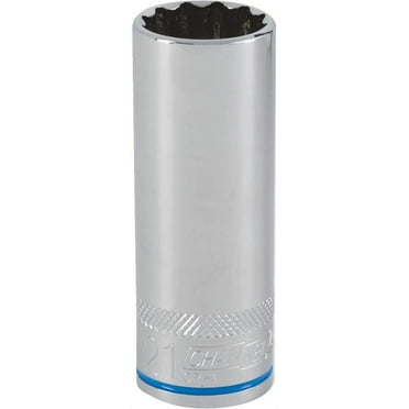 Channellock Products 1/2" Drive 21 mm 12-Point Deep Metric Socket