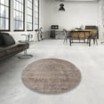 thumbnail image 4 of Ahgly Company Machine Washable Indoor Rectangle Industrial Modern Dark Almond Brown Area Rugs, 4' x 6', 4 of 7