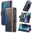 thumbnail image 1 of Case for Motorola Moto G71 Cover Leather Wallet Folio Case Book Design Flip Magnetic Closure - Blue, 1 of 5