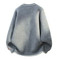 thumbnail image 3 of uikmnh Sweaters for Men Solid Color Men's Knit Sweater Coat Fashionable Crewneck Long Sleeve Pullover Soft Comfortable Lightweight Versatile Layering Piece for Casual Daily Wear Size:M, 3 of 4