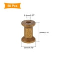thumbnail image 2 of Uxcell 50 Pack Wooden Empty Spool, 0.8" x 1.2" Unfinished Wooden Spools Wire Weaving Bobbins Empty Thread Spools for Crafts DIY Art Embroidery Sewing Thread Twine, Camel, 2 of 6