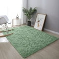 thumbnail image 2 of Dwelke Fluffy Shag Area Rugs Soft Fuzzy Shaggy Rugs for Girls Bedroom Kids Room Carpet Furry Throw Dorm Rug , 5'x8',Mustard Green, 2 of 7