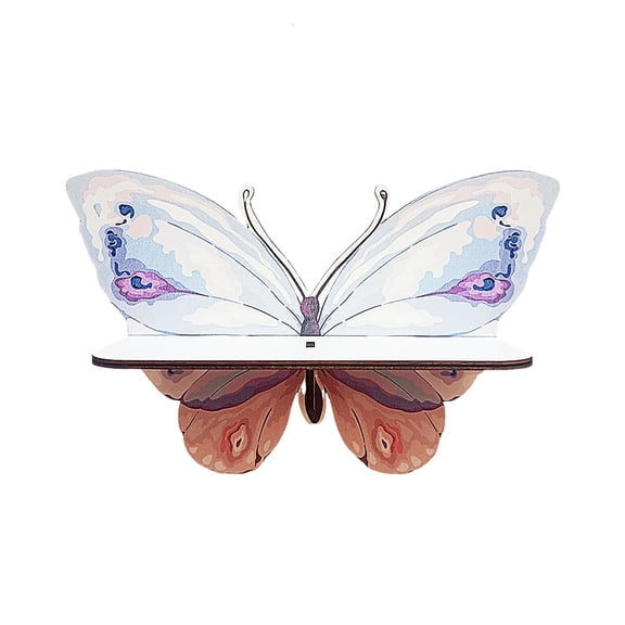 Butterfly Shaped Floating Wall Shelf Watercolor Pattern Wall Mount Display Rack Decorative Storage Shelves For Bedroom Living Room Wall Decor