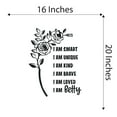 thumbnail image 4 of Home Wall Decal - I am Smart I am Unique I am Kind - Inspirational Motivational Design I am Brave I am Loved Wall decal for Decoration - Size: 16 In(W) x 20 In(H), 4 of 5