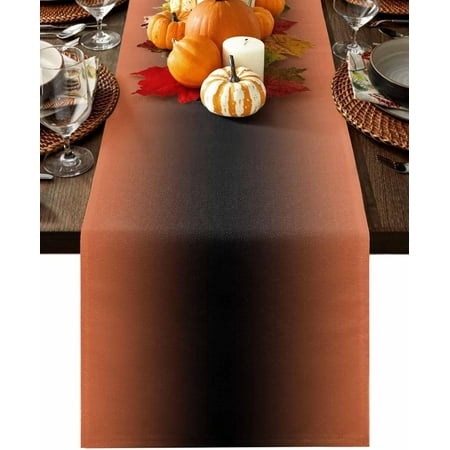 

Blue Black Ombre Table Runner 60 Inches Long Farmhouse Dress Scarves Modern Gradient Abstract Art Dining Tablerunner for Coffee Table/Kitchen Island/Party Décor 13 x 60