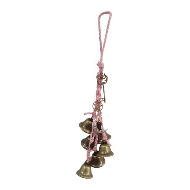 Campanas de bruja para manijas de puertas, campanas protectoras decorativas para el hogar, hechas a mano Rosa