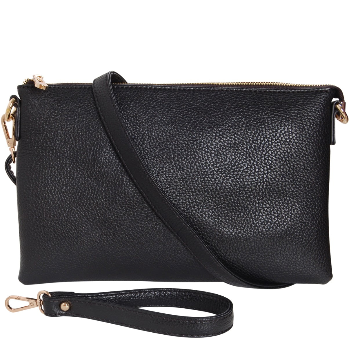 Vegan Leather Crossbody Tablet Purse Convertible Travel iPad Wallet