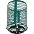 thumbnail image 4 of Outdoor Diamond Steel Trash Can With Flat Lid & Base, 36 Gallon, Green, 4 of 7