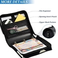 thumbnail image 5 of Zipper Binder Squares and Diamond Patterns 1.5 Inch Binder Folder Bag with Shoulder Strap and Handle, 5 of 8