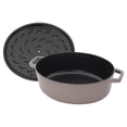 thumbnail image 3 of Staub Cast Iron 6.25-qt Shallow Oval Dutch Oven - Lilac, 3 of 7