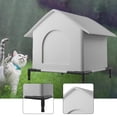 thumbnail image 4 of jinwen Maison pour Chats d'Extérieur, Protection Surélevée par Tous les Temps, Abri pour Chaton, Maison pour Porche Extérieur, 4 of 8