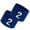 2, variant on COUVER Embroidered White Number 8 Blue Terry Cotton Athletic Wristbands 1 Pair (Mens)